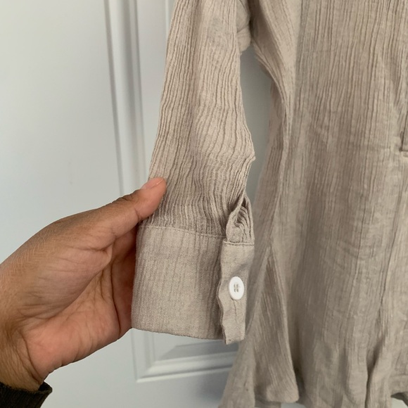 Gray button up romper - Picture 4 of 5